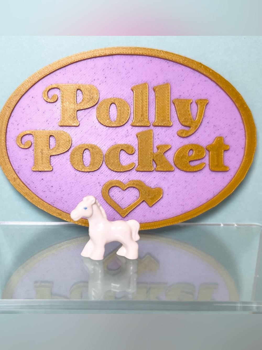 Vintage Polly Pocket 1994 Magical Mansion horse, Flash
